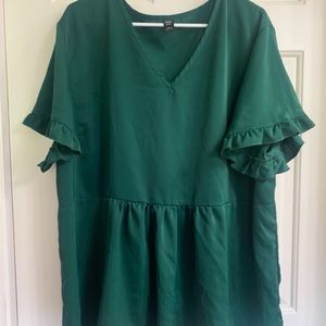 Silk Green Blouse
